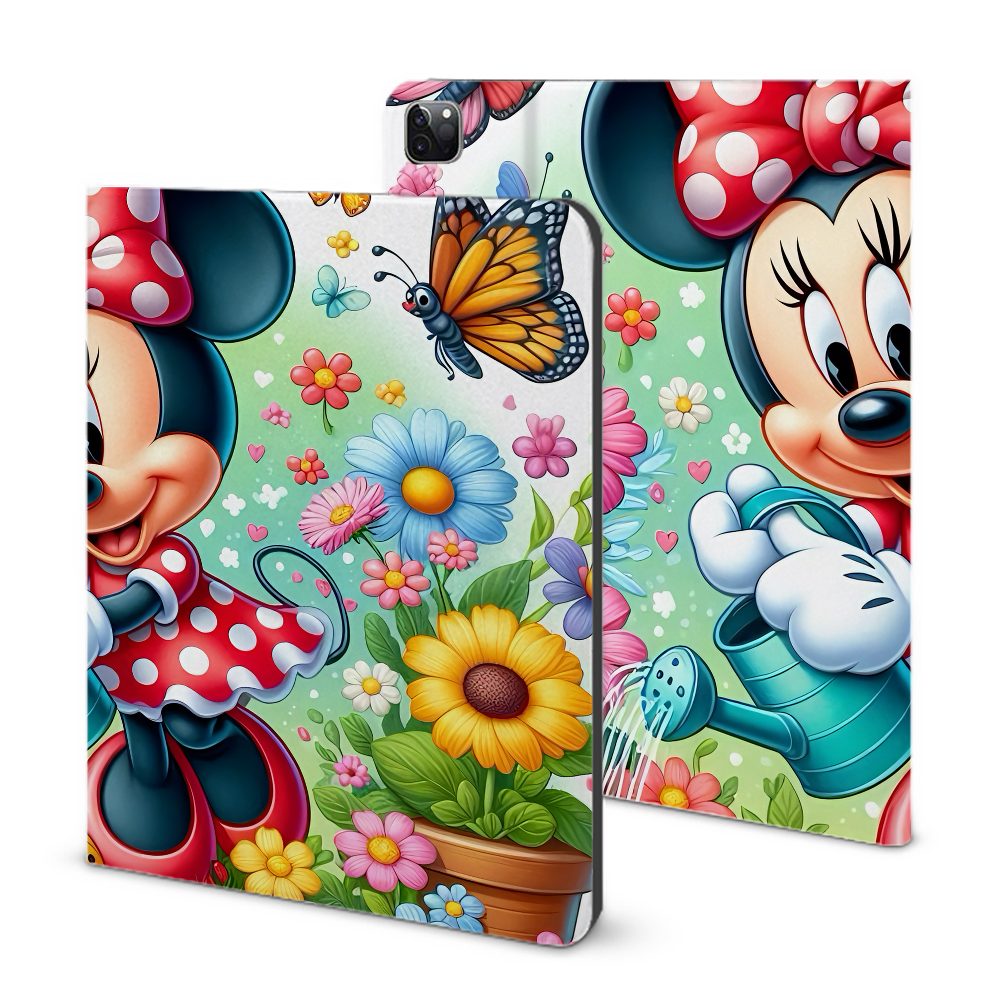 （画像用） ミッキーマウス Mickey Mouse IPad ケース ブック型 PUレザー TPU 耐衝撃 軽量 薄型 ペン収納なし 全面保護 IPad 各モデル対応